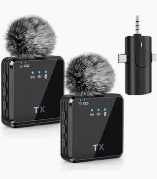 Microfonos Inalambricos 3 En 1 Pack de 2 para iPhone y Android